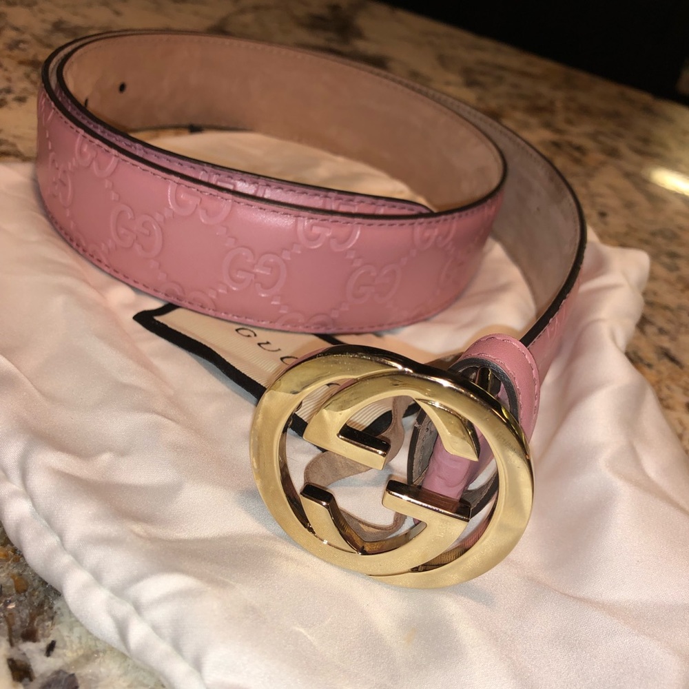 Pink Gucci Belt